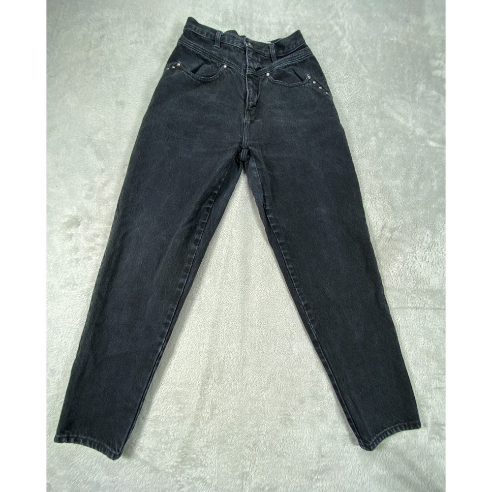 Cristina Mom Jeans Womens Fits 24 Black Denim‎ 100% Cotton Streetwear Y2K Goth